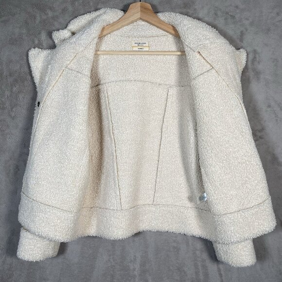 Marine Layer Quebec Sherpa Jacket XS Faux Suede Faux Shearling 70s Yellowstone - Picture 10 of 14